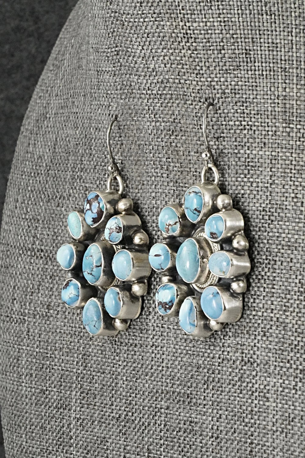Turquoise & Sterling Silver Necklace and Earrings Set - Kathleen Livingston