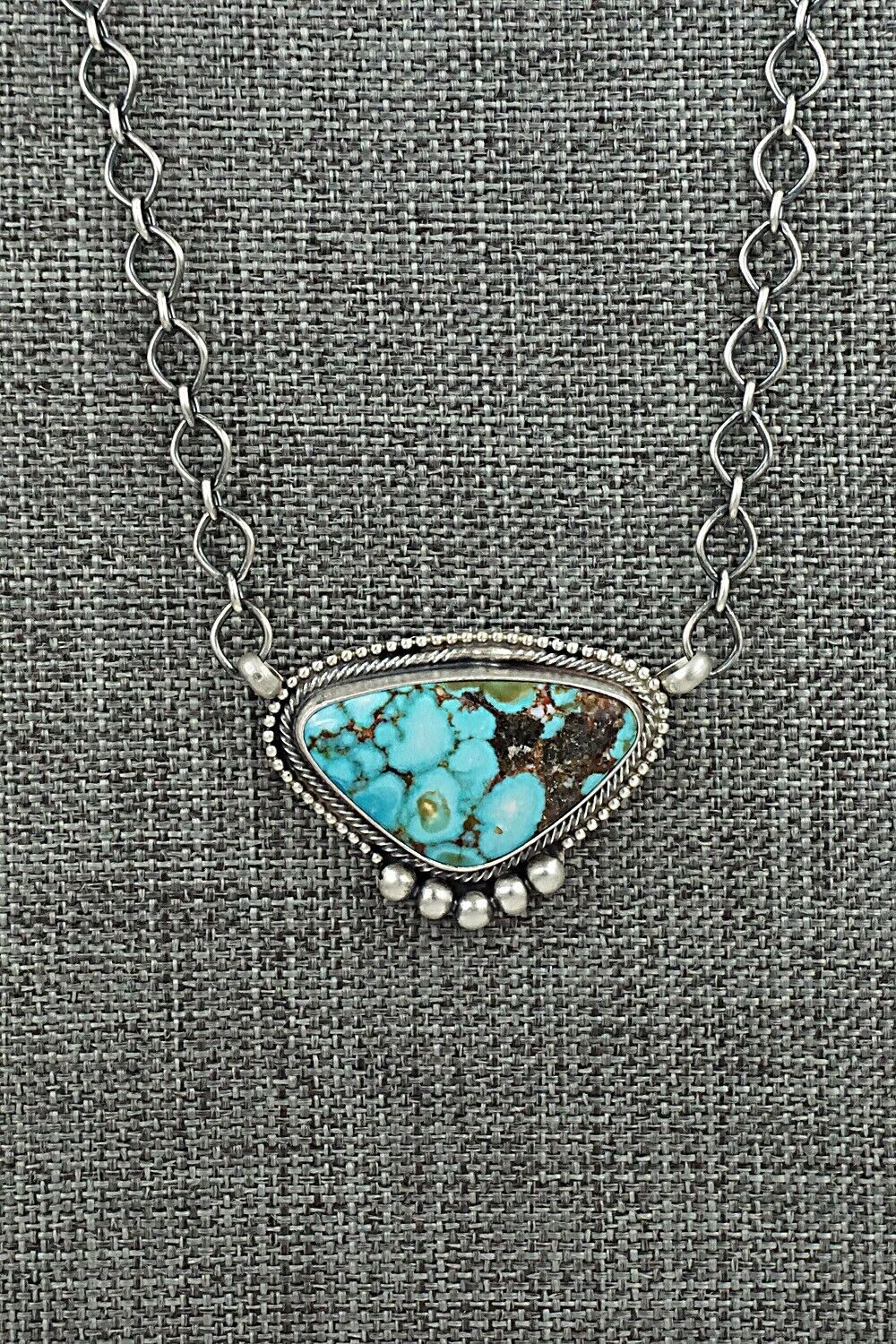 Turquoise & Sterling Silver Necklace - Kathleen Livingston