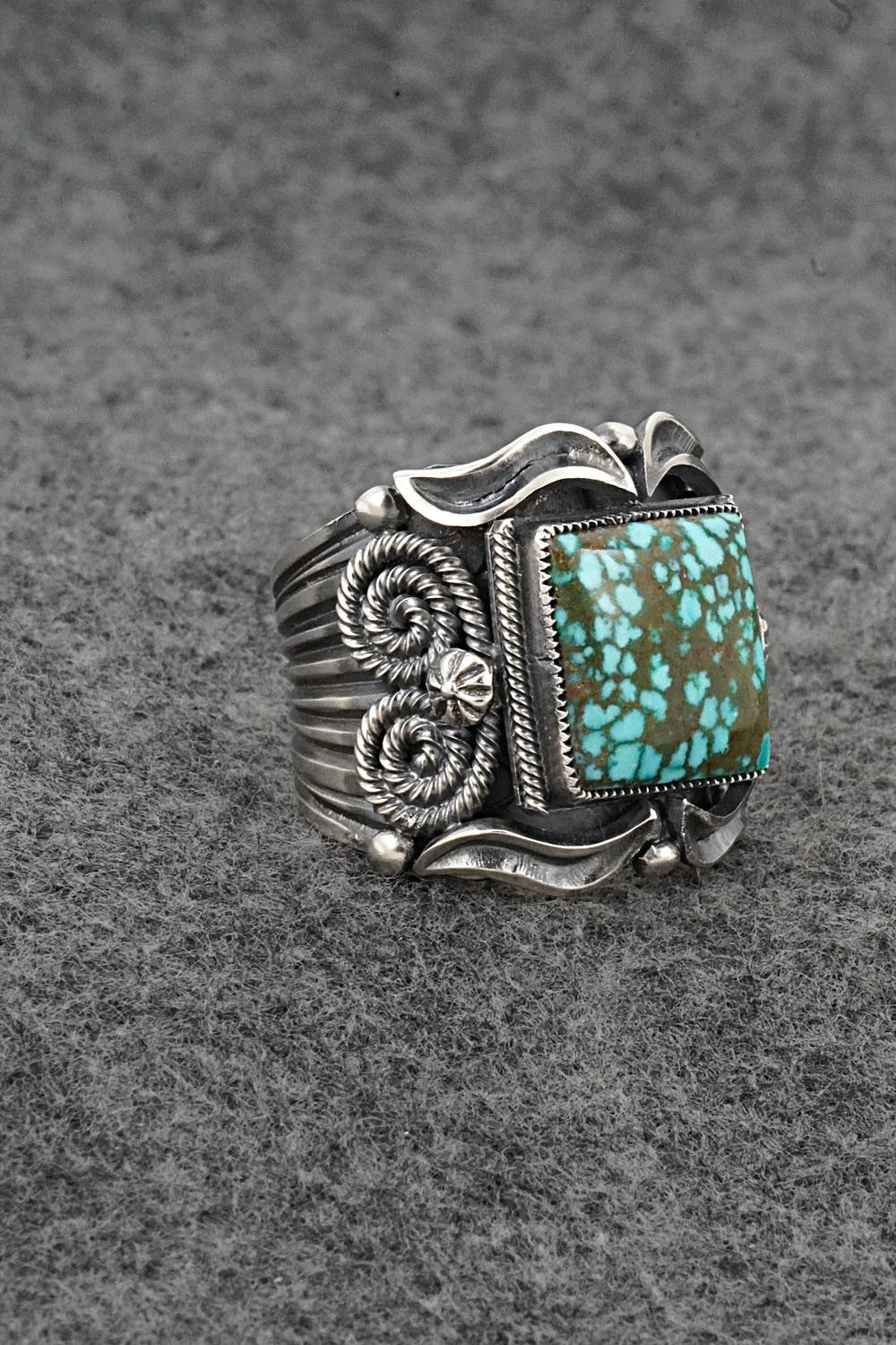 Turquoise & Sterling Silver Ring - Delbert Gordon - Size 11.5