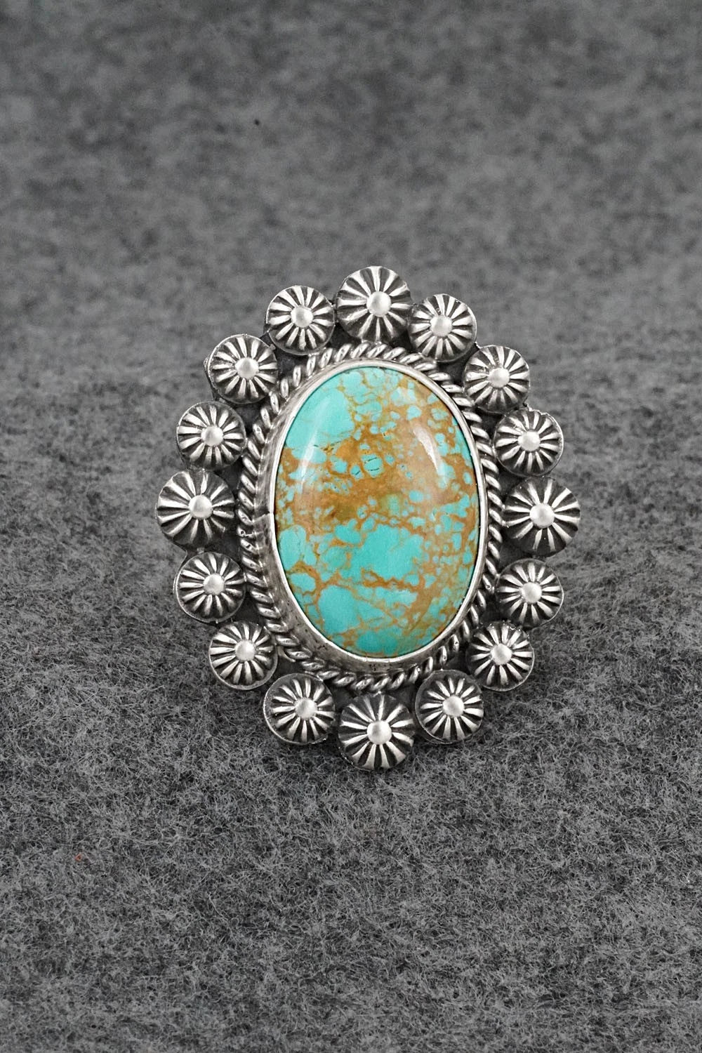 Turquoise & Sterling Silver Ring - Michael Calladitto - Size 7