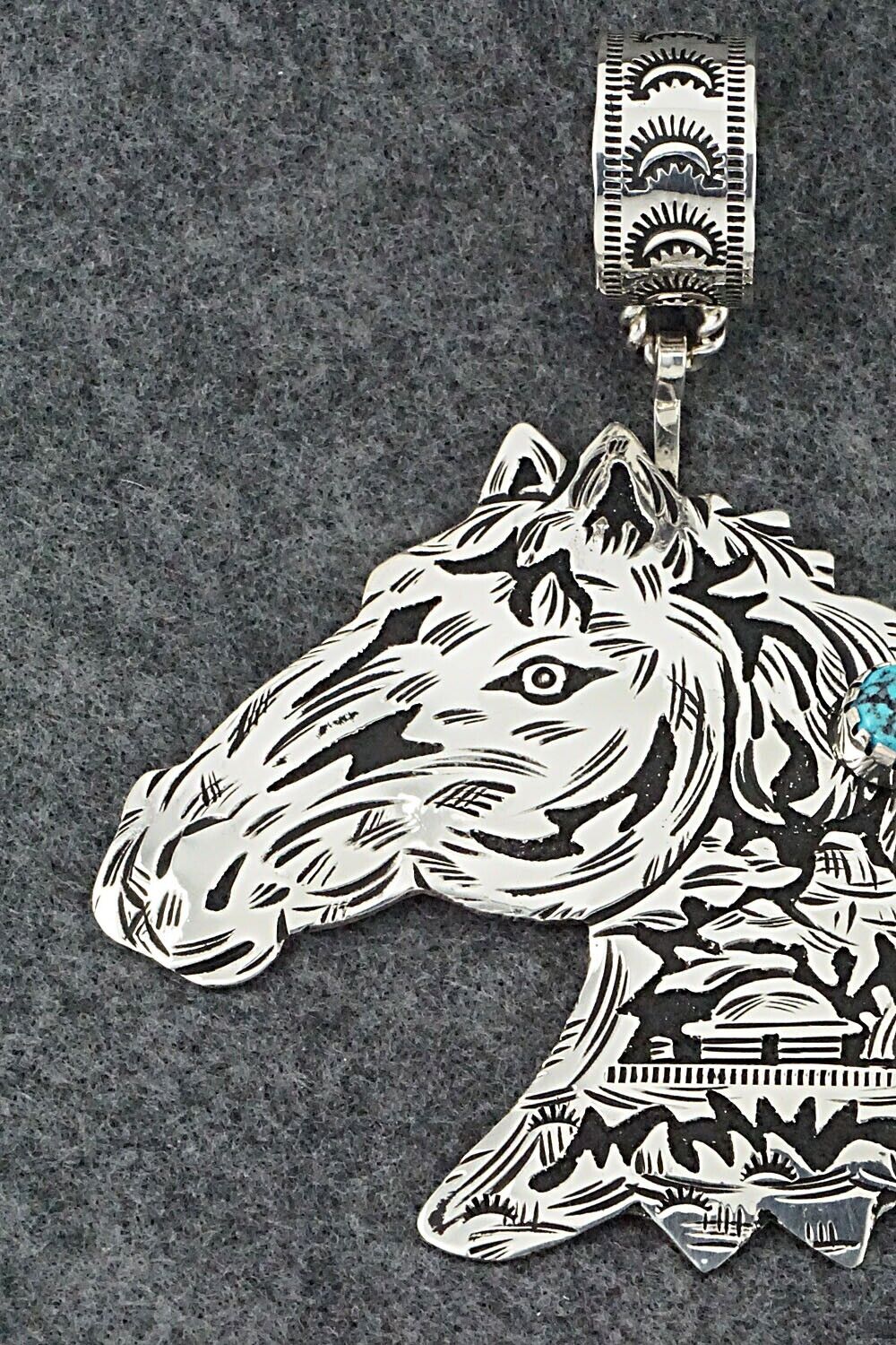 Turquoise & Sterling Silver Pendant - Richard Singer