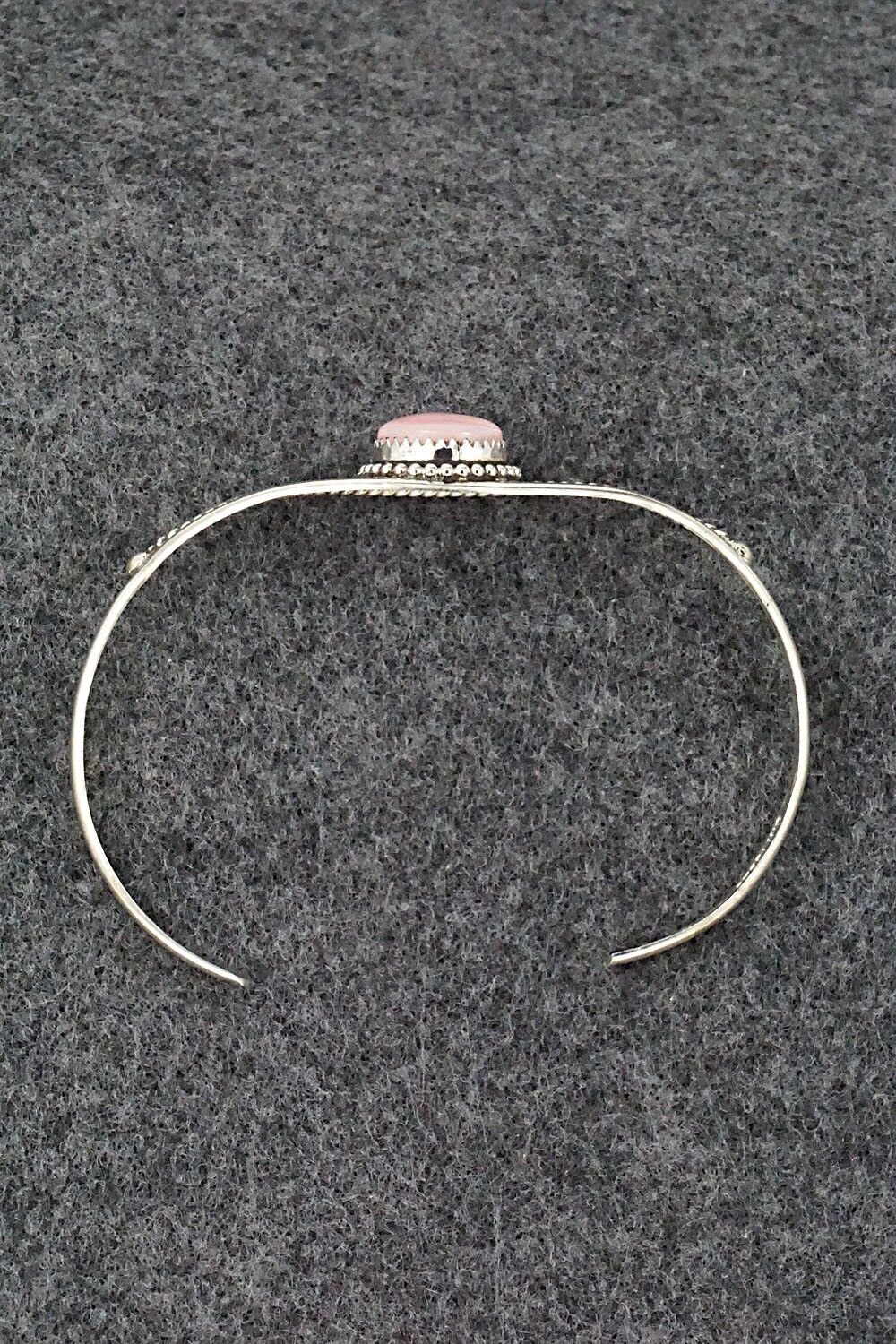 Pink Conch Shell & Sterling Silver Bracelet - Esther White