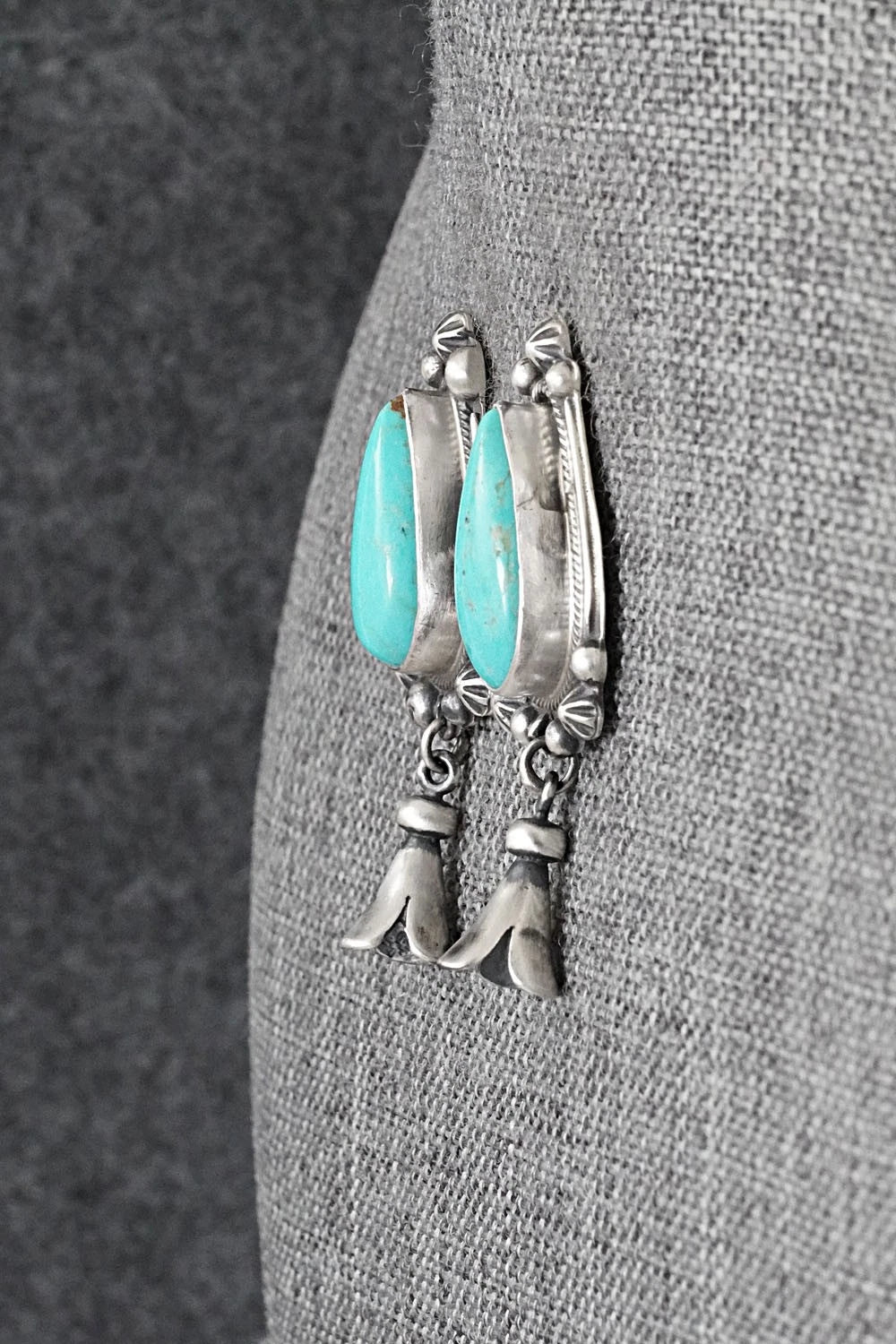 Turquoise & Sterling Silver Earrings - Bobby Johnson