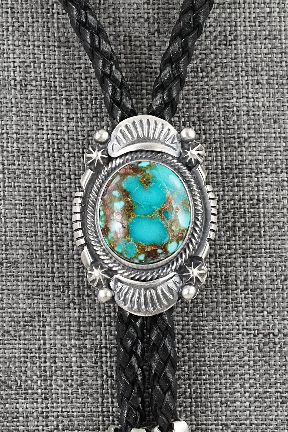 Turquoise & Sterling Silver Bolo Tie - Bob Becenti