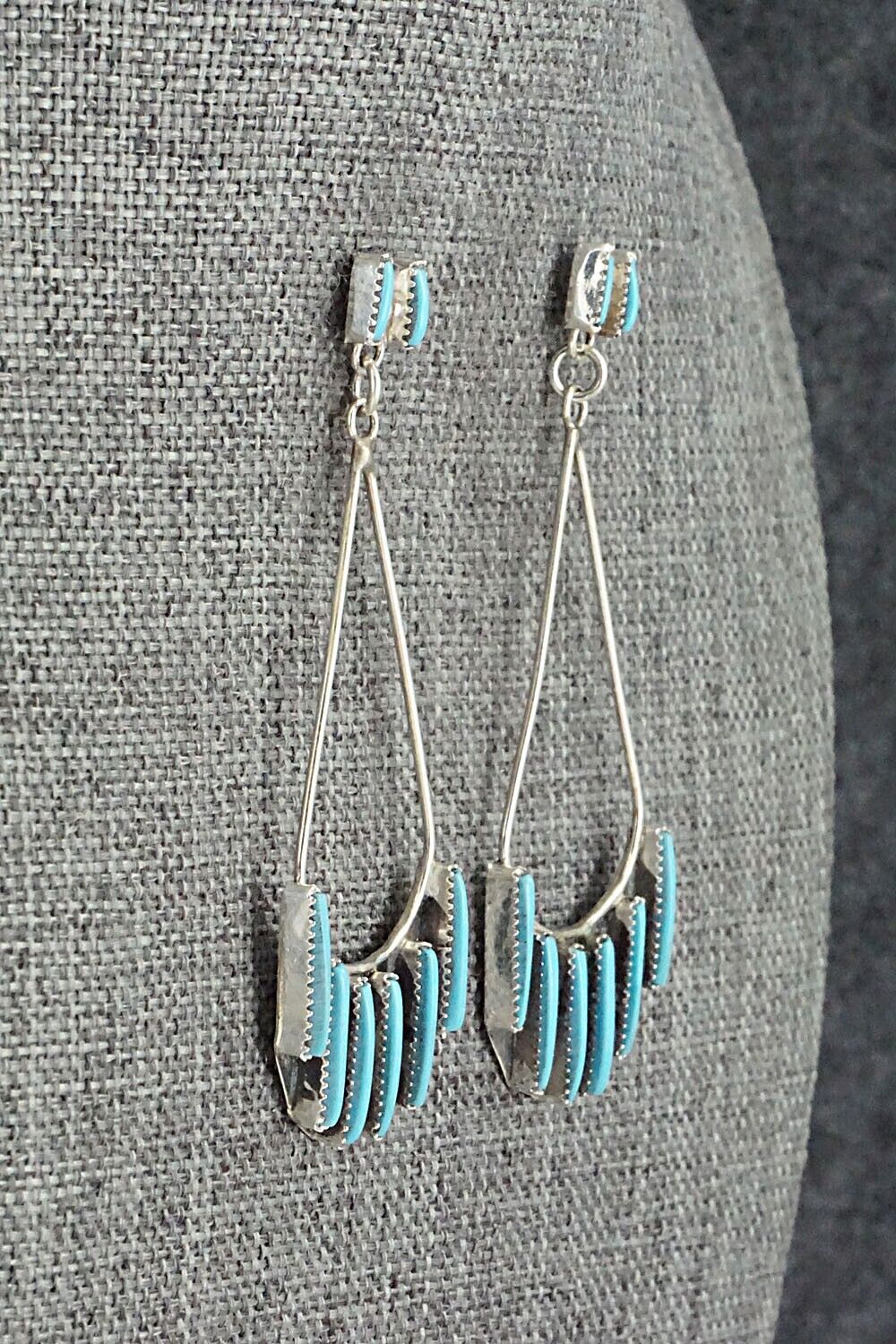 Turquoise & Sterling Silver Earrings - Ashley Laate