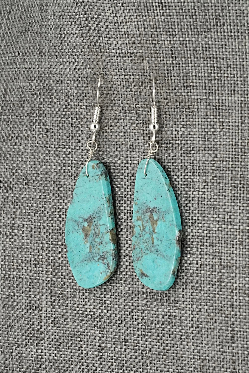 Turquoise & Sterling Silver Earrings - Louise Pete