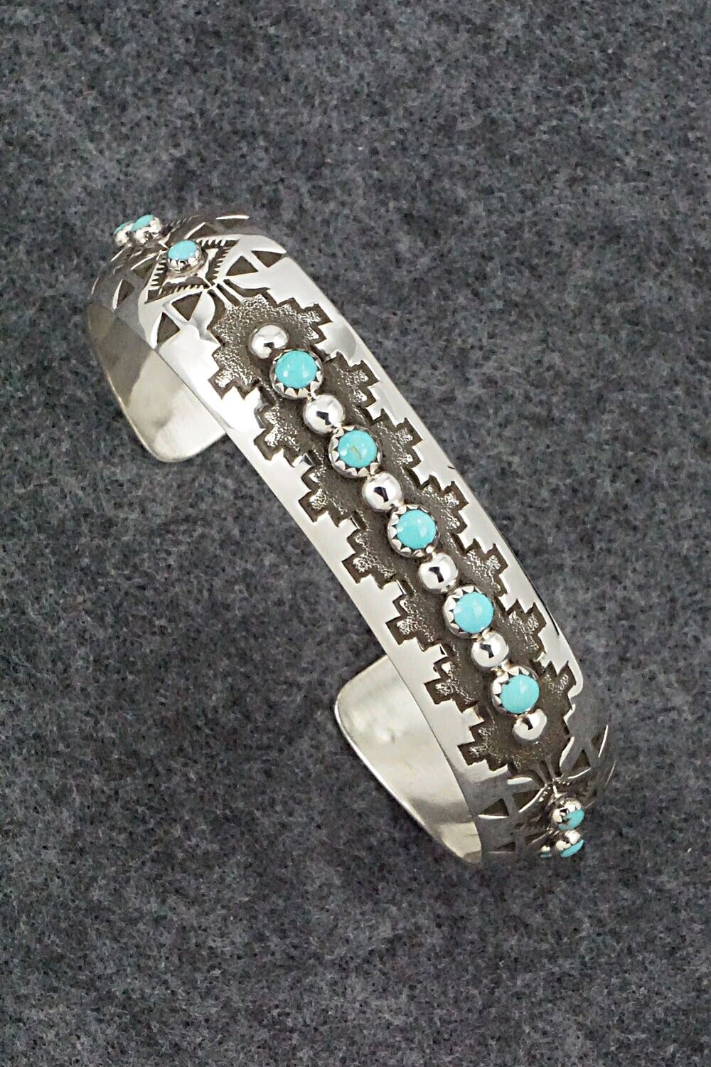 Turquoise and Sterling Silver Bracelet - Debra Lee Tahe