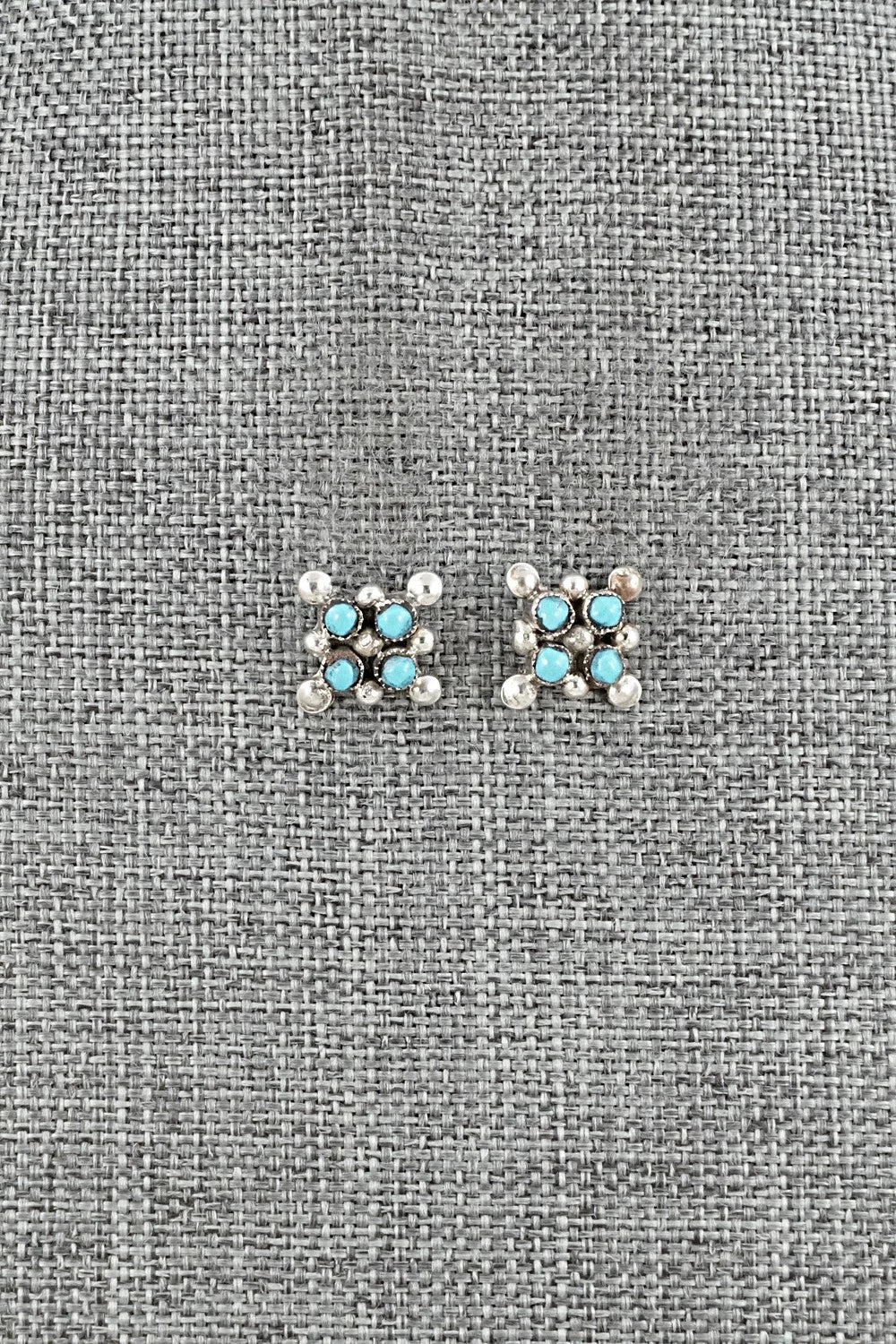 Turquoise & Sterling Silver Earrings - Calvert Lamy
