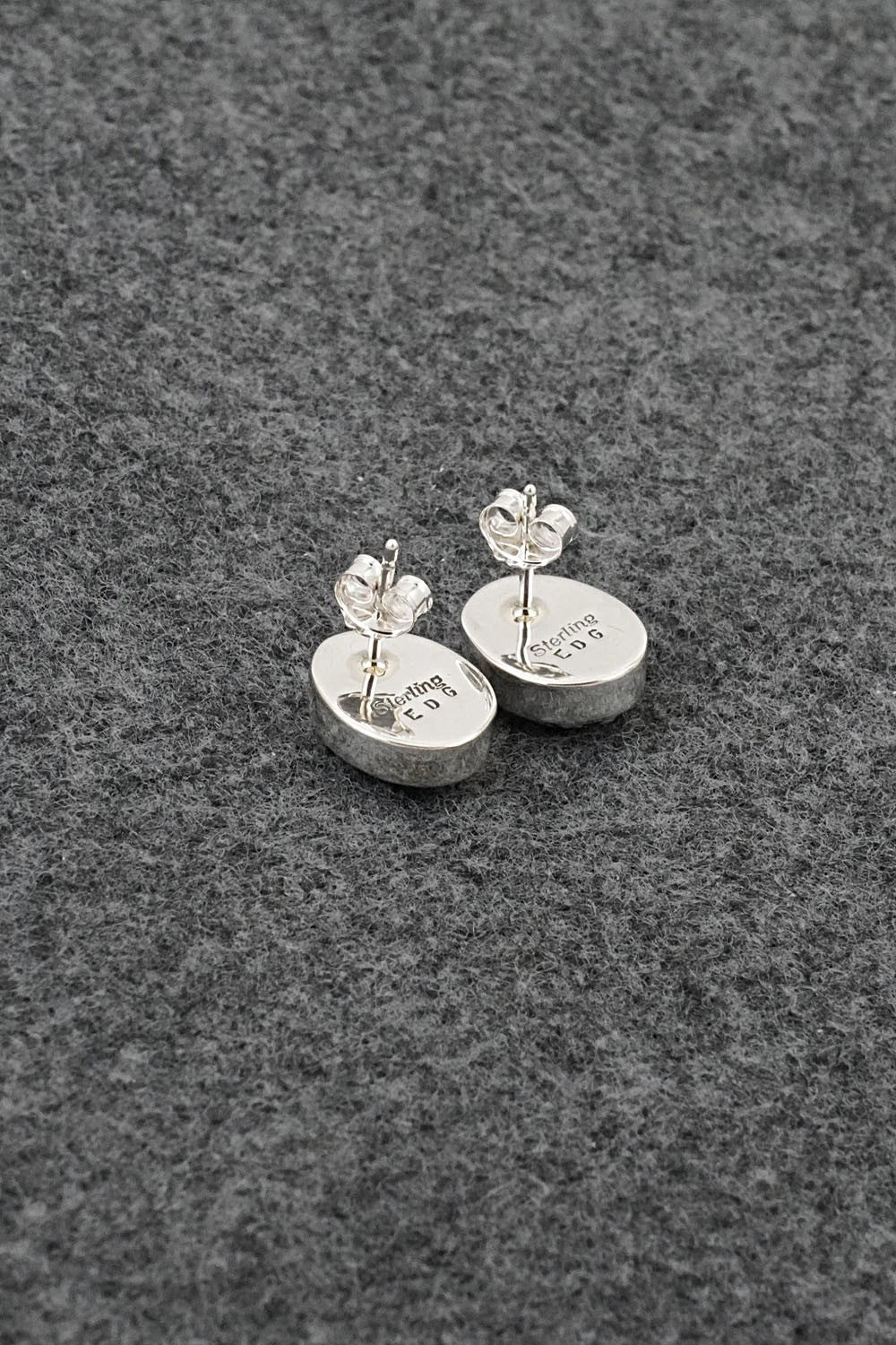 Turquoise & Sterling Silver Earrings - Eugene Gruber