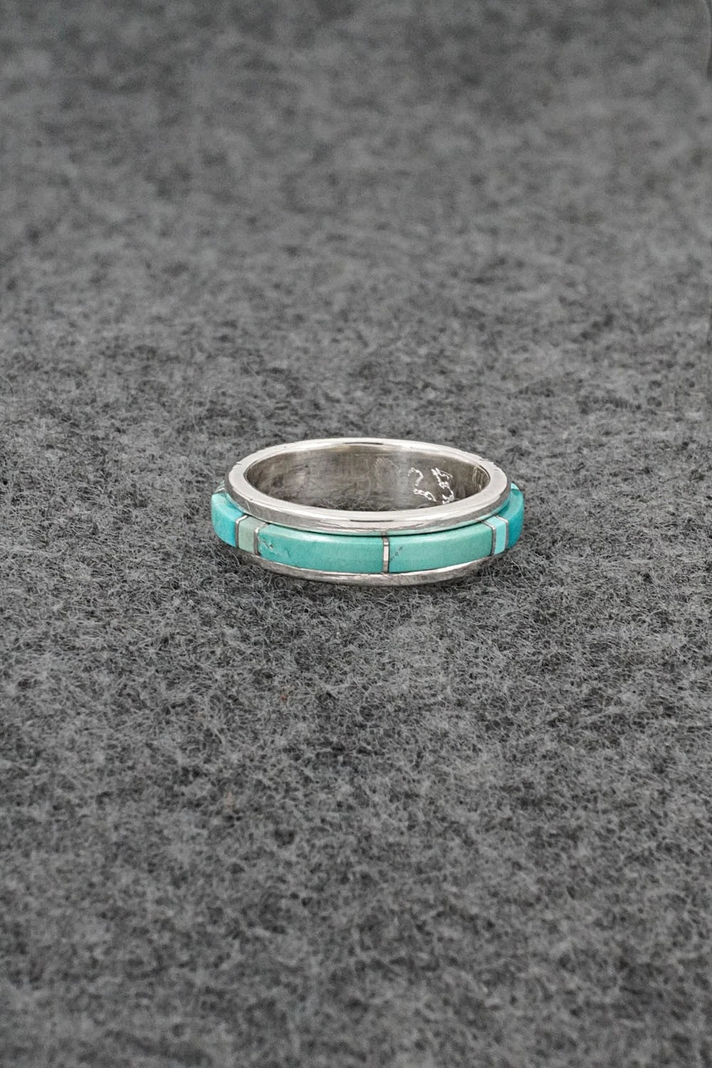 Turquoise & Sterling Silver Ring - Harold Tsosie - Size 6