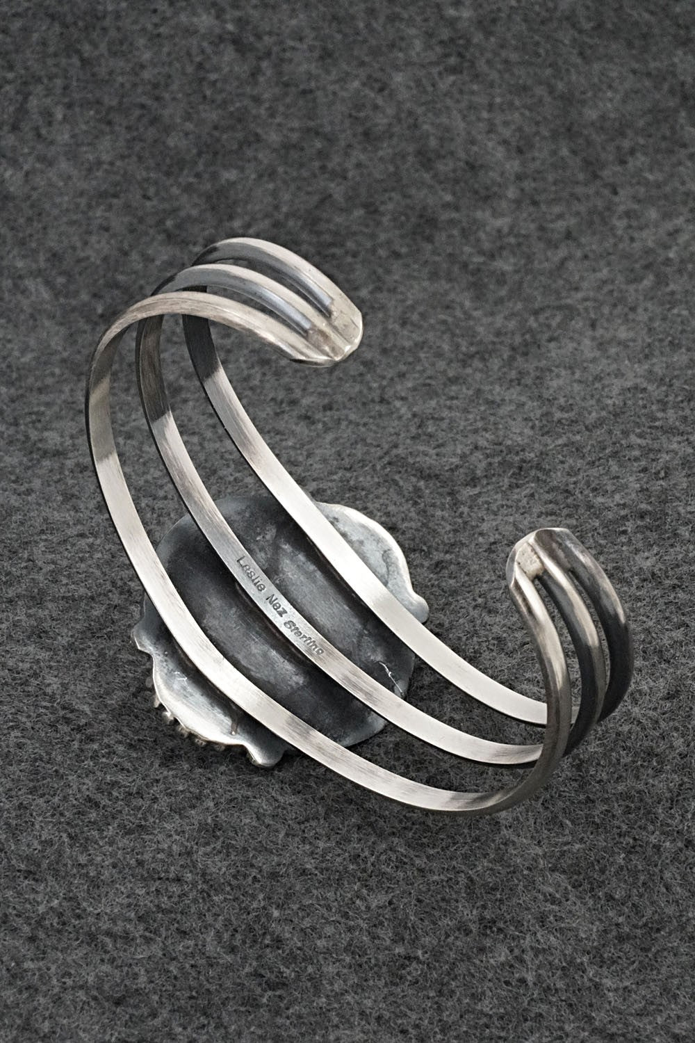Turquoise & Sterling Silver Bracelet - Leslie Nez