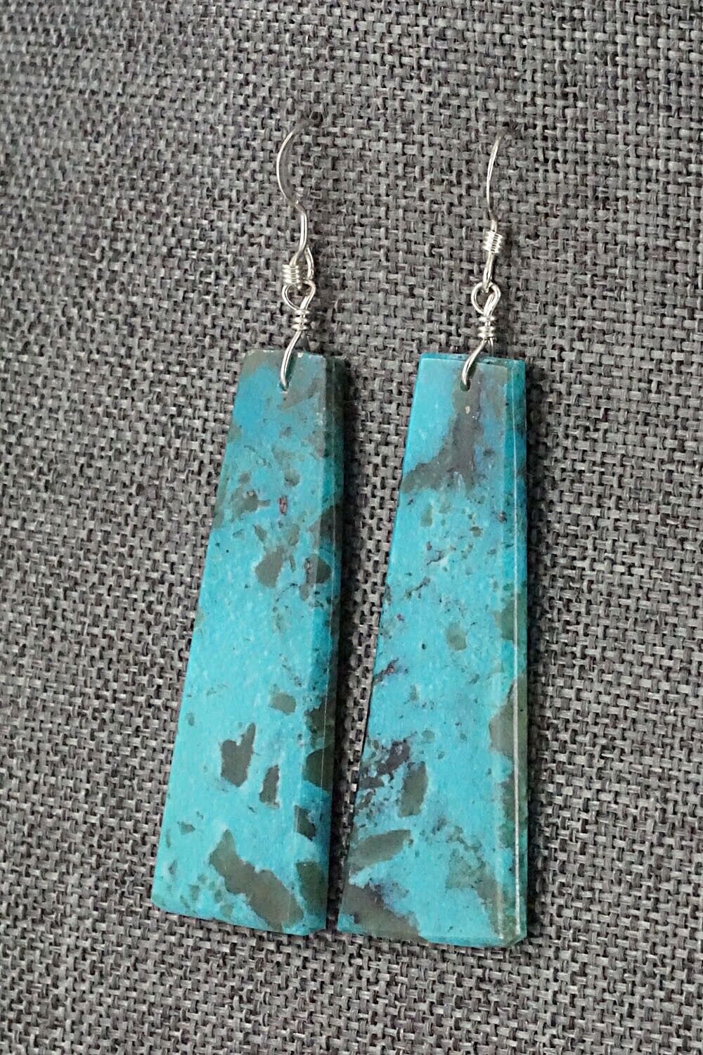 Turquoise & Sterling Silver Earrings - Lupe Lovato