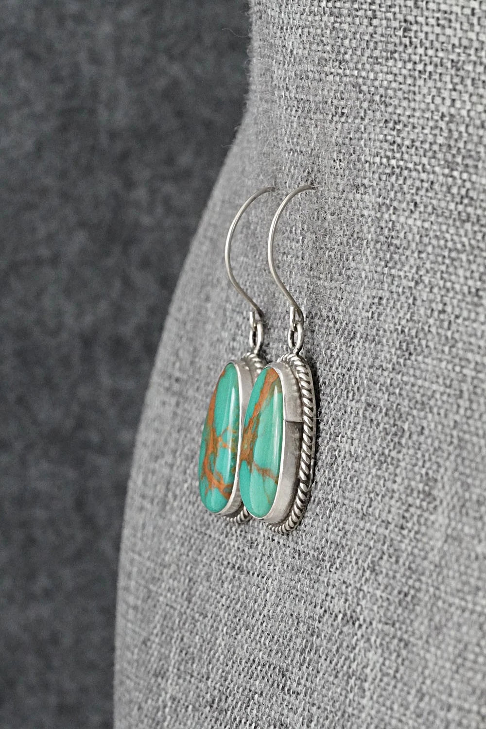 Turquoise & Sterling Silver Earrings - Rosemary Saunders