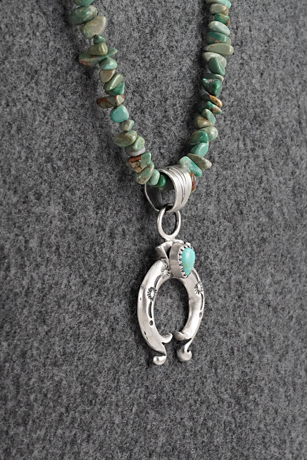 Turquoise & Sterling Silver Necklace 16" - Louise Joe