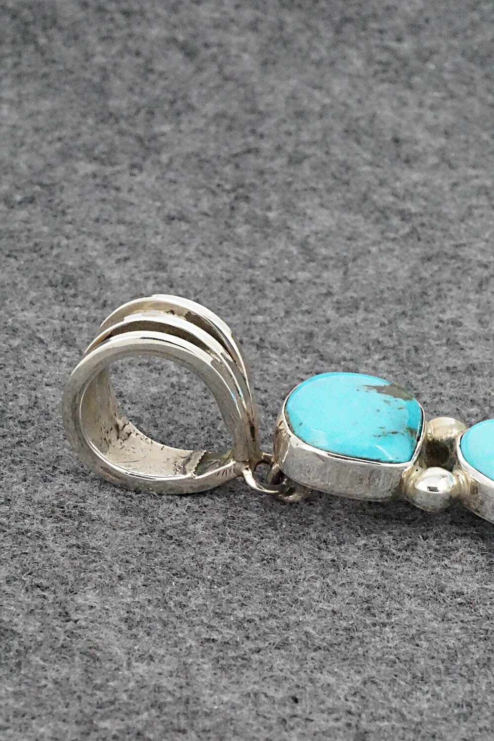 Turquoise & Sterling Silver Pendant - Rick Martinez