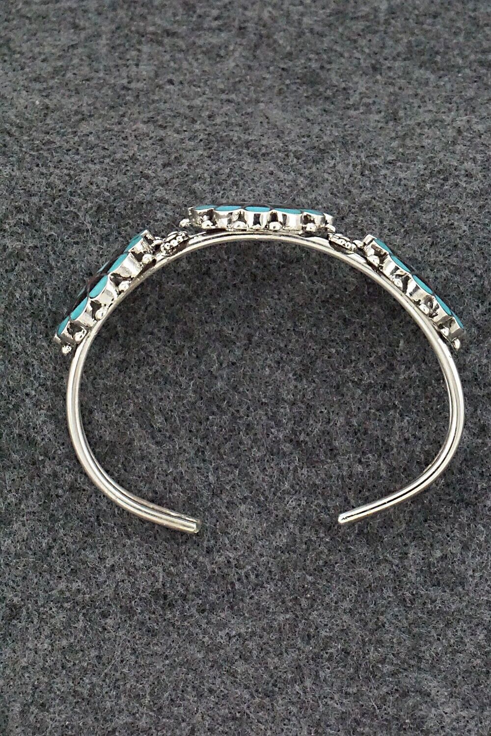 Multi Stone & Sterling Silver Inlay Bracelet - Delbert Soseeah