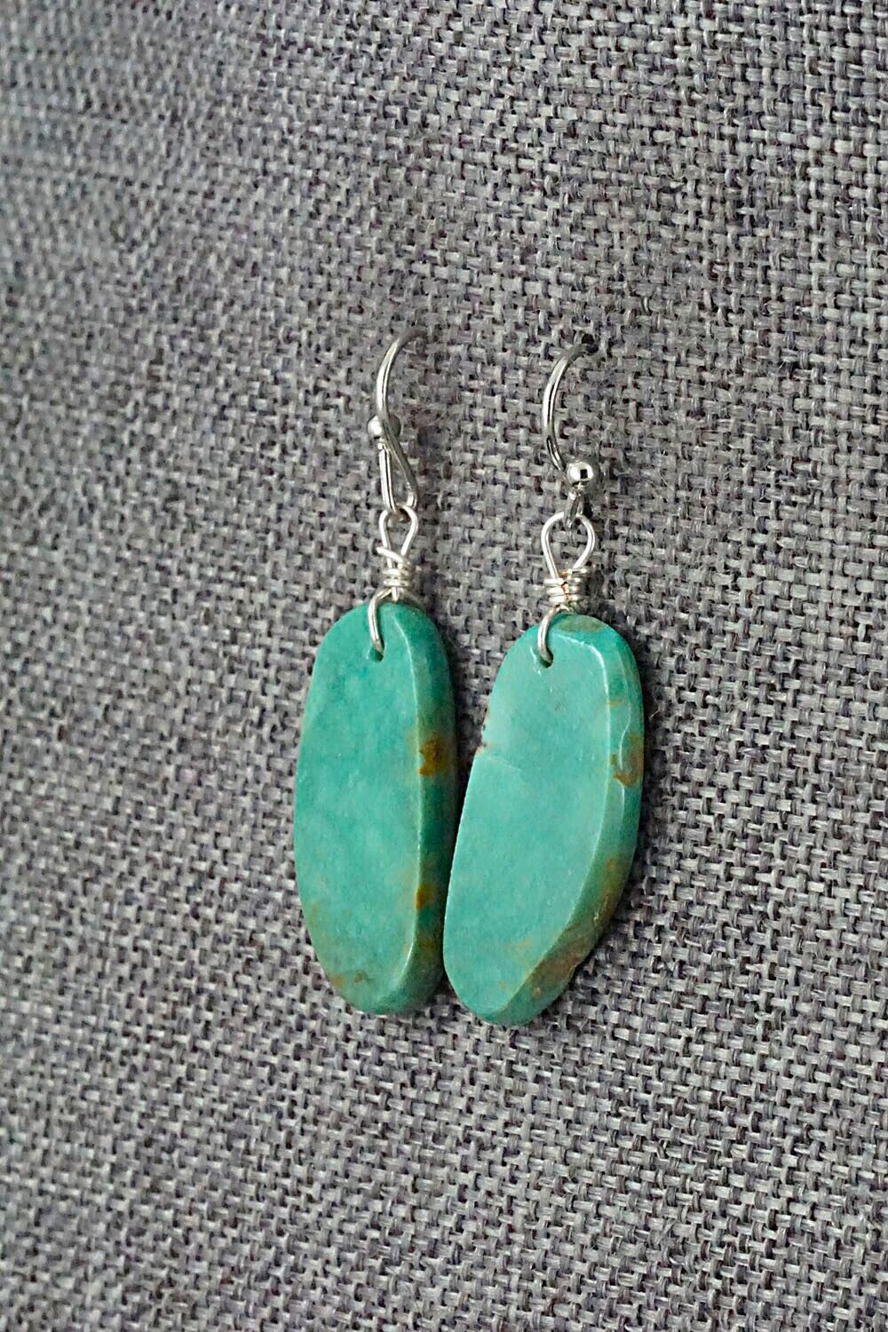 Turquoise & Sterling Silver Earrings - Joe Garcia