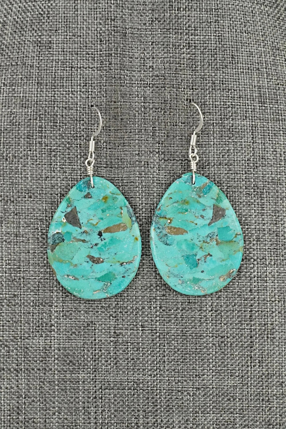 Turquoise & Sterling Silver Earrings - Lupe Lovato