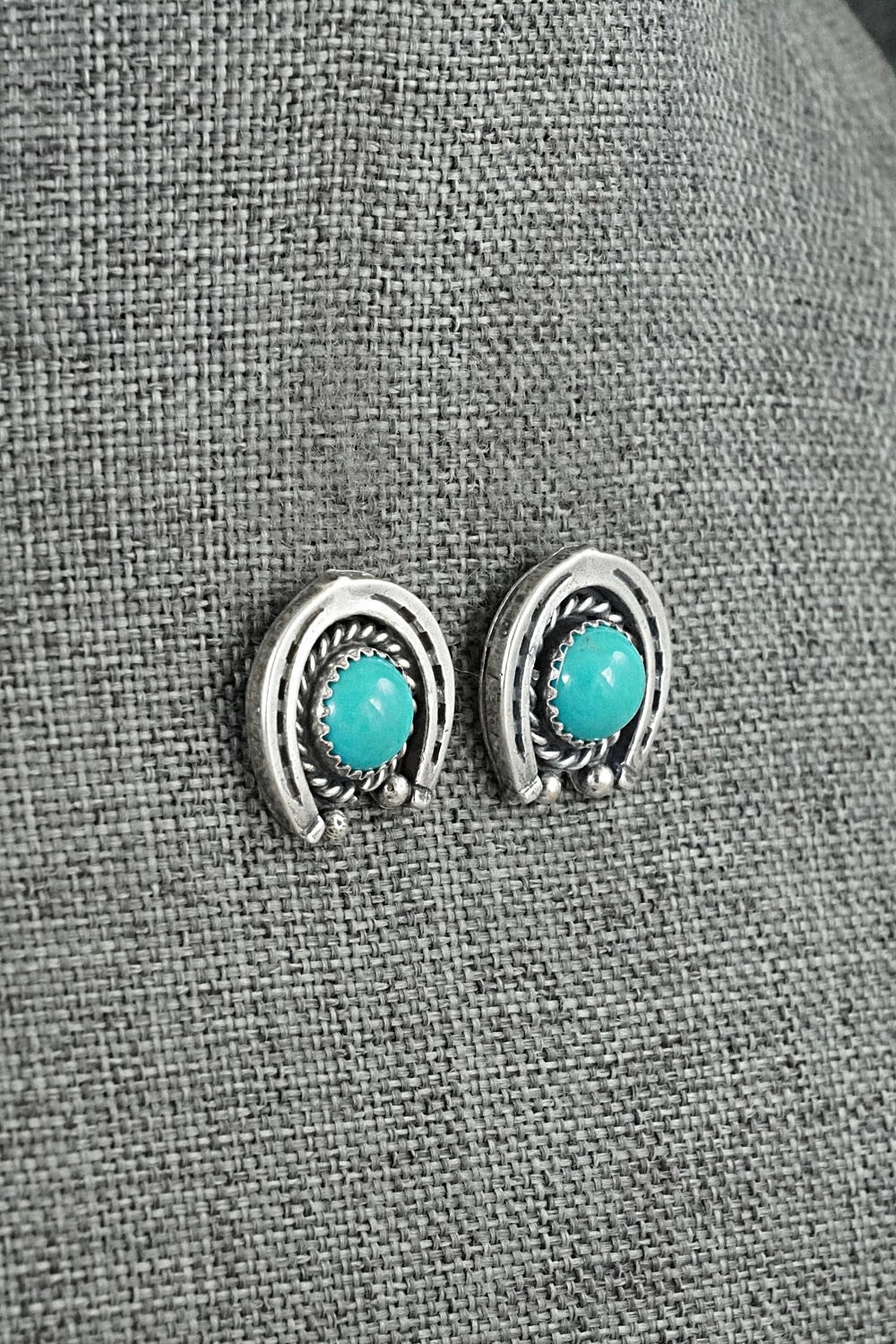 Turquoise & Sterling Silver Earrings - Annette Chiquito