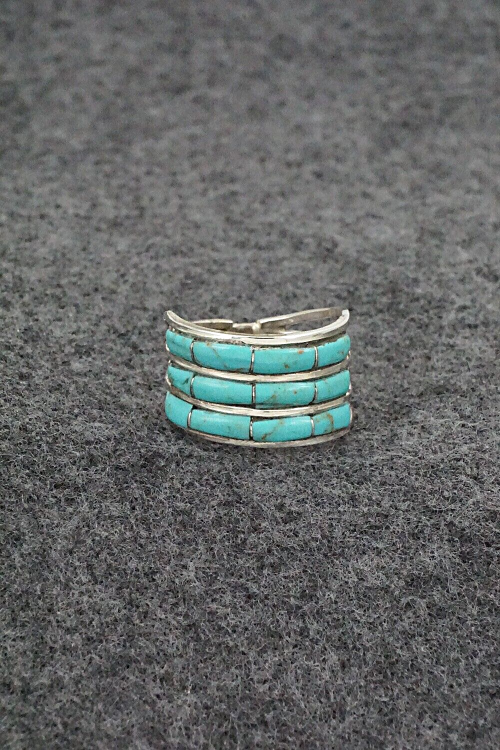 Turquoise & Sterling Silver Ring - Debbie Livingston - Size 8