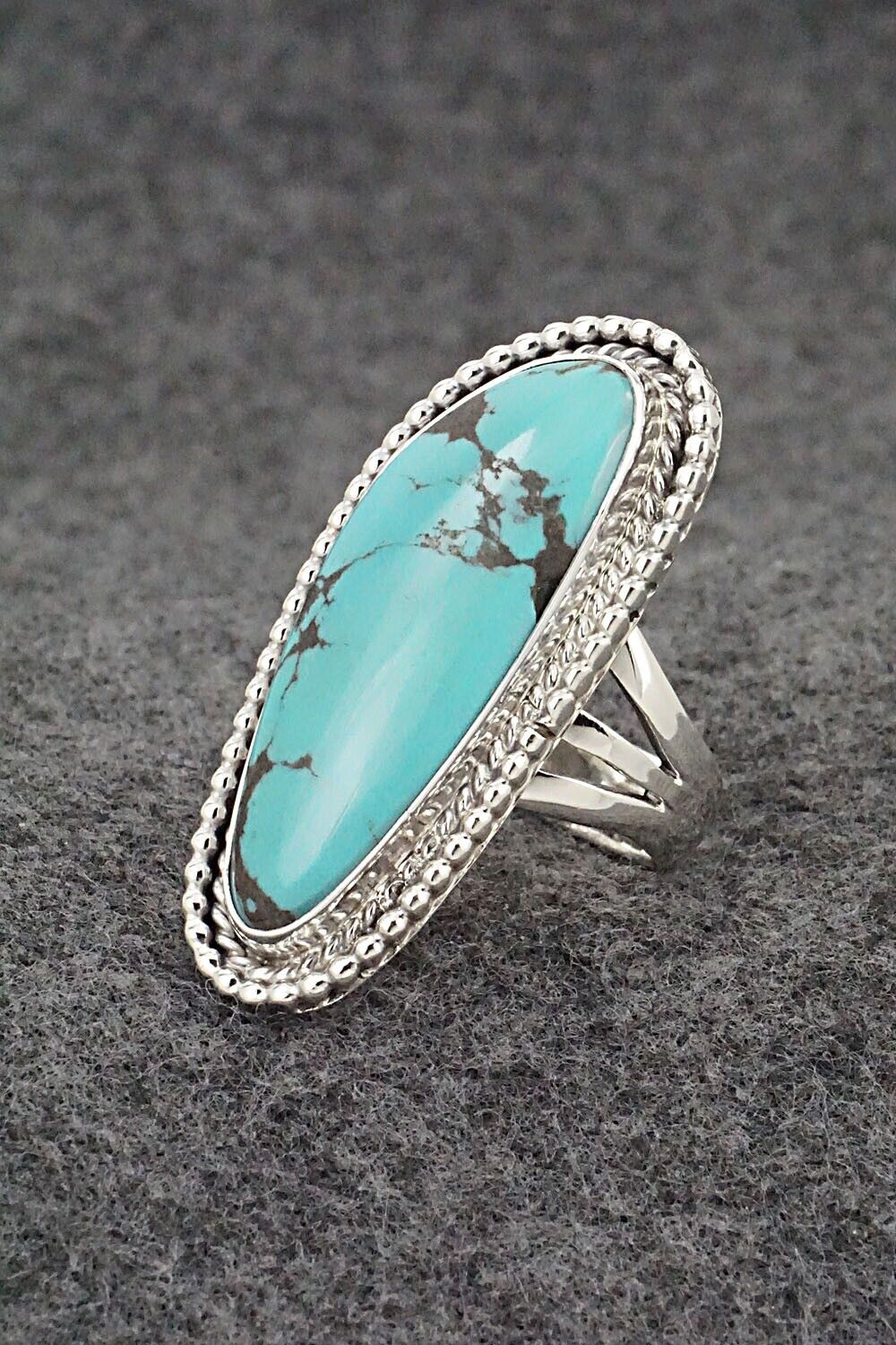 Turquoise & Sterling Silver Ring - Andrew Vandever - Size 7.5