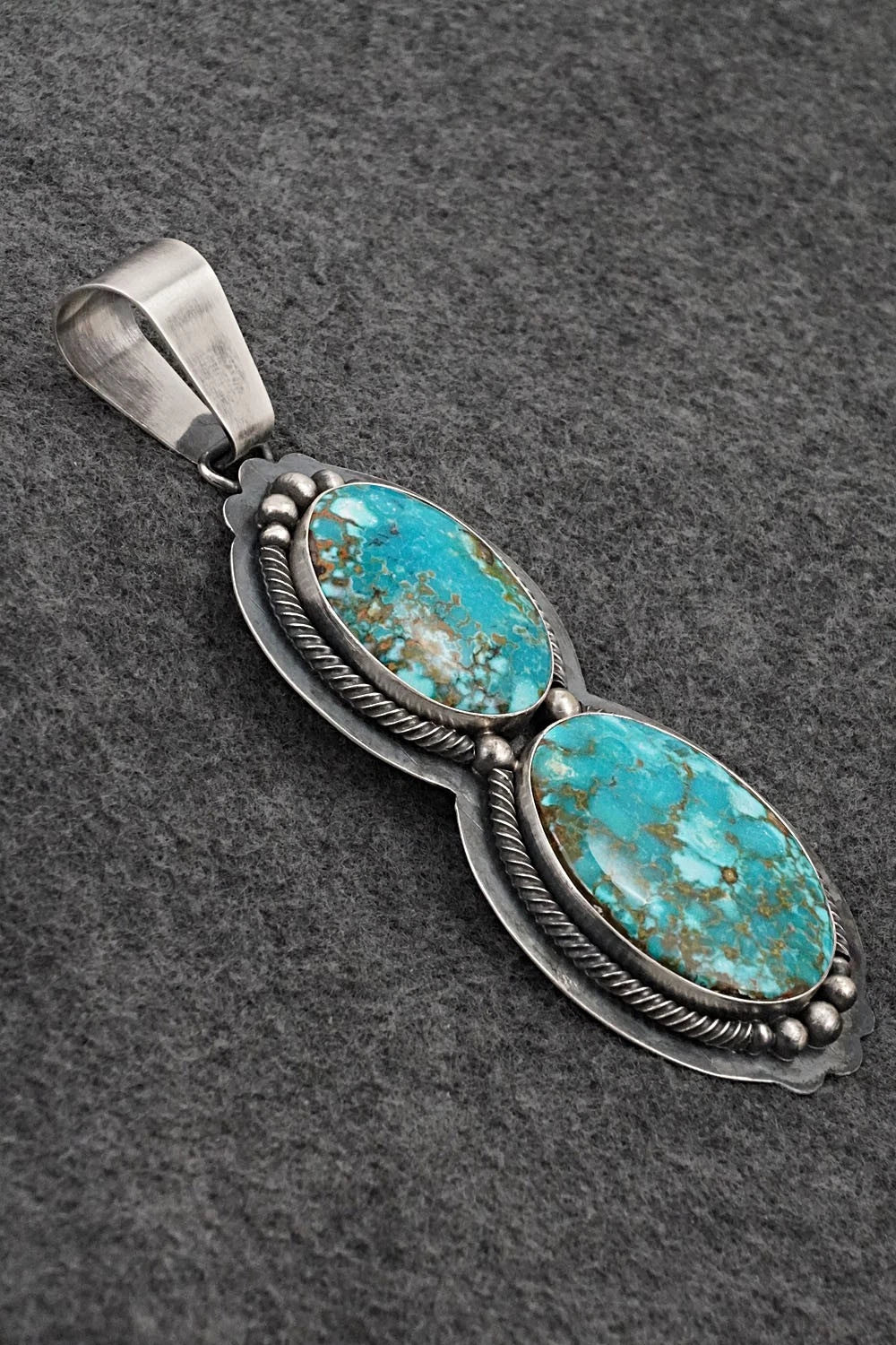 Turquoise & Sterling Silver Pendant - Paul Livingston