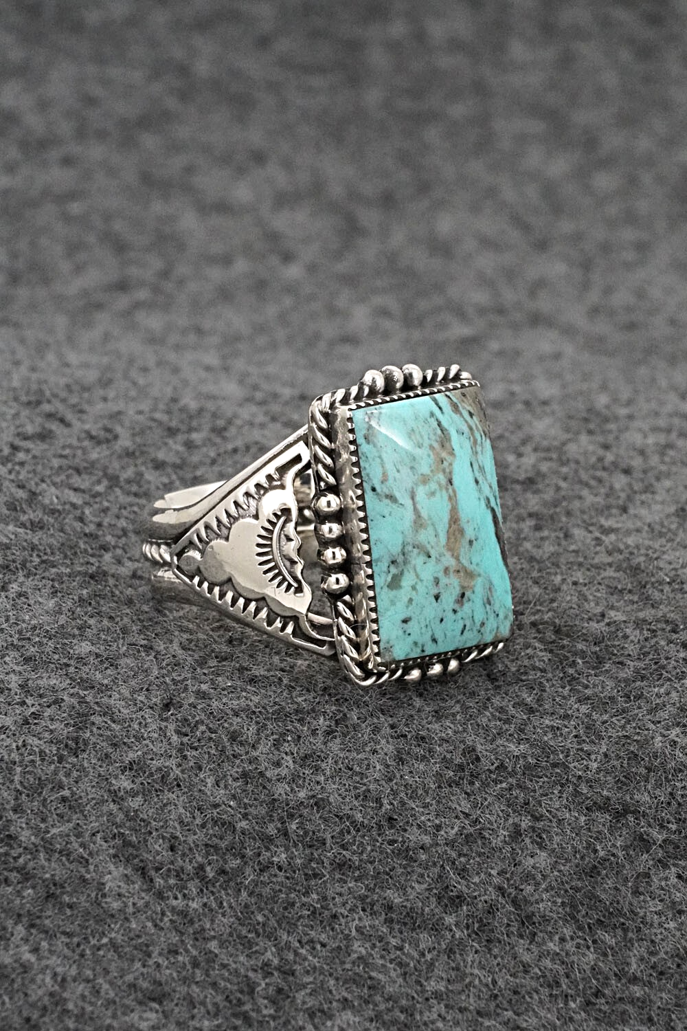 Turquoise & Sterling Silver Ring - Gregg Yazzie - Size 11