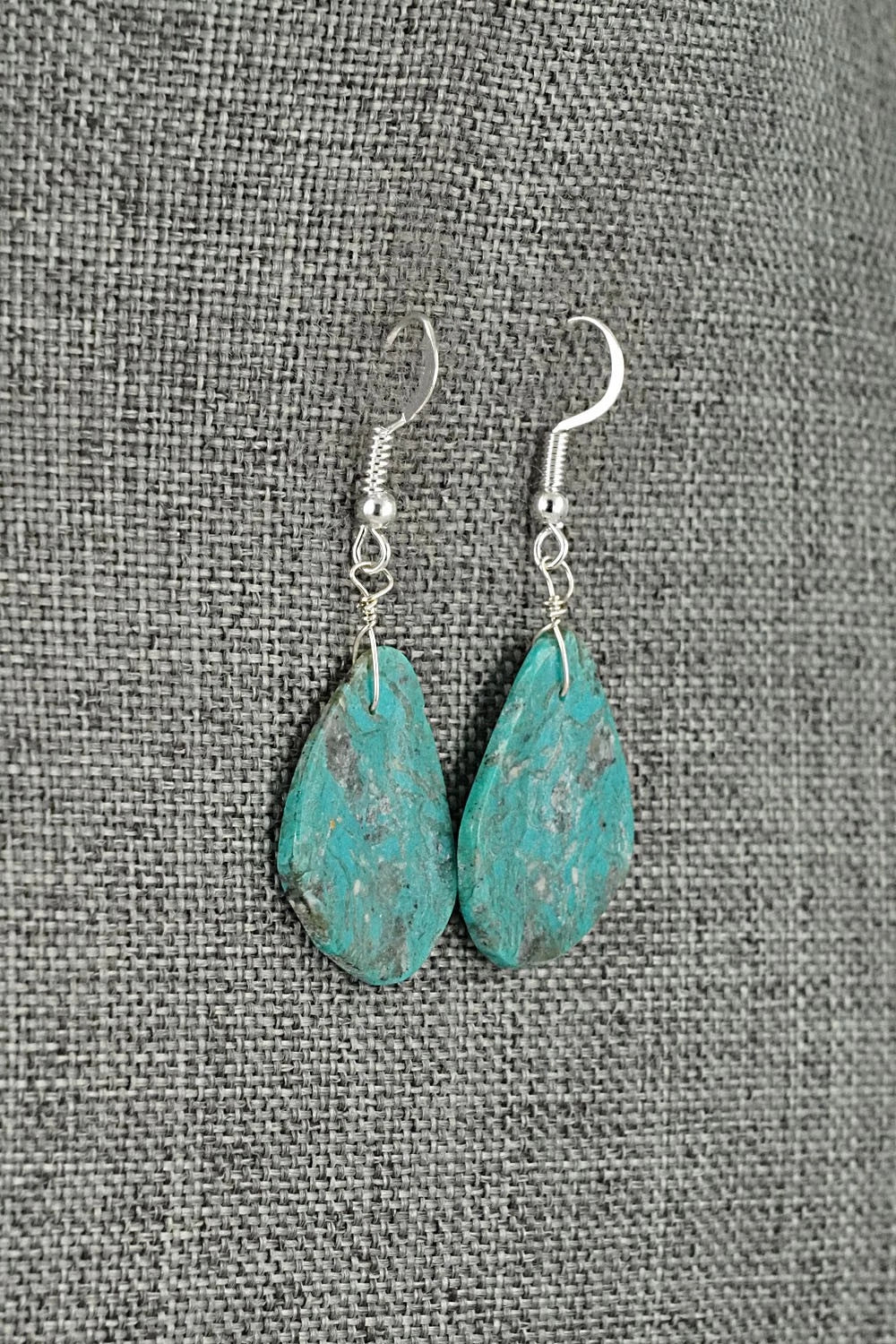 Turquoise & Sterling Silver Earrings - Louise Pete