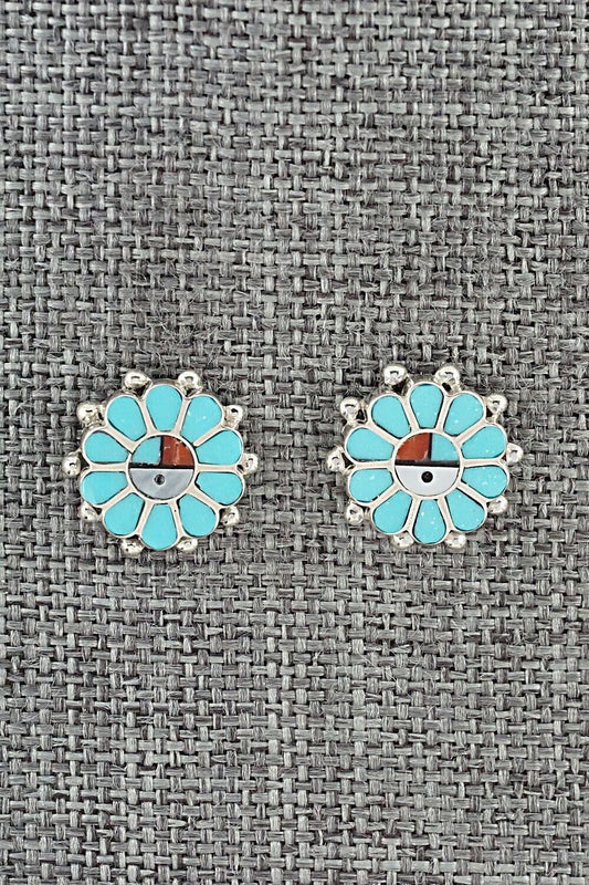 Multi Stone & Sterling Silver Earrings - Maxine Soseeah