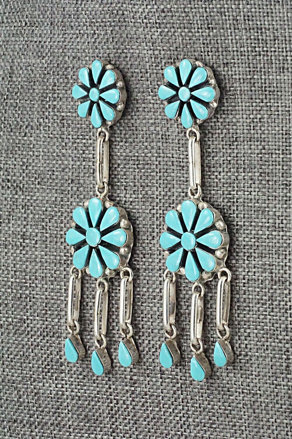 Turquoise & Sterling Silver Earrings - Arlo Kanteena