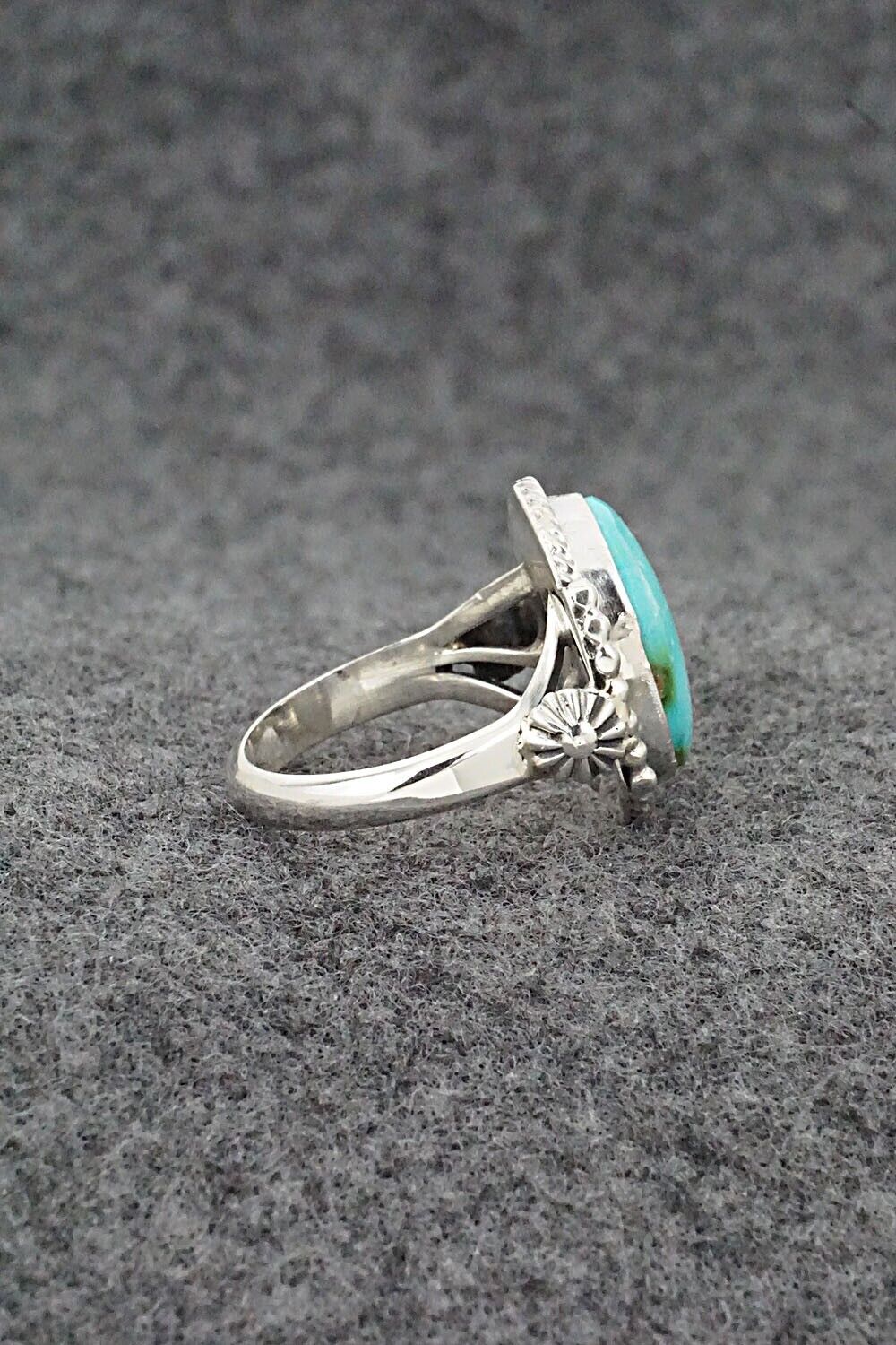 Turquoise & Sterling Silver Ring - Andrew Vandever - Size 7