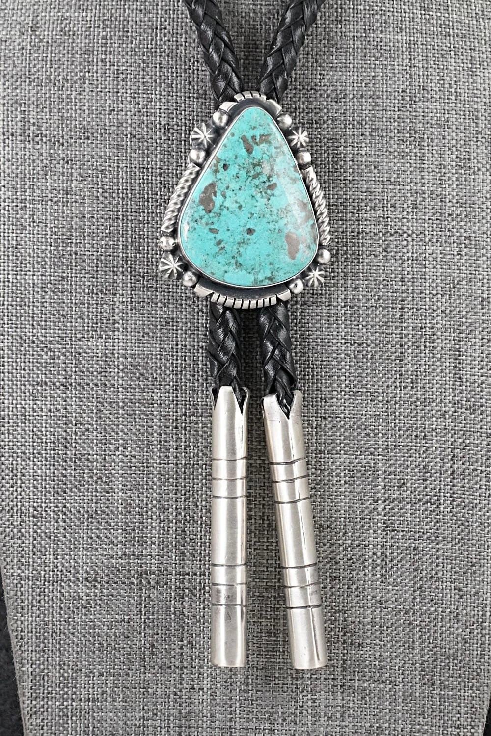 Turquoise & Sterling Silver Bolo Tie - Bob Becenti