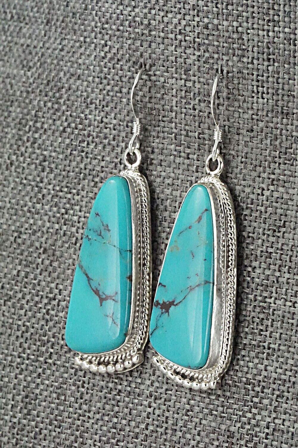 Turquoise & Sterling Silver Earrings - Verley Betone