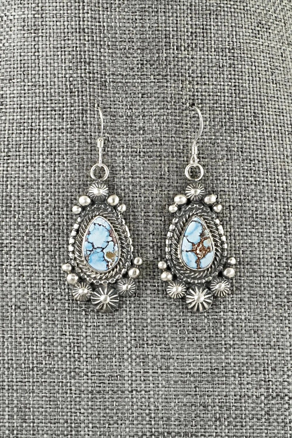 Turquoise & Sterling Silver Squash Blossom Set - Tom Lewis