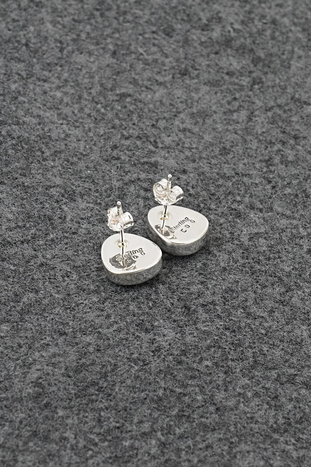 Turquoise & Sterling Silver Earrings - Eugene Gruber