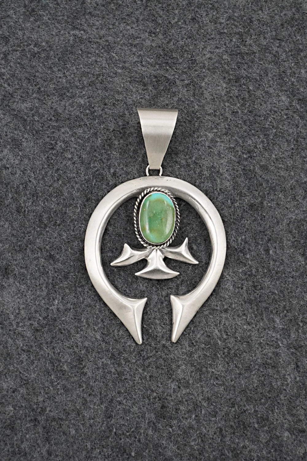Turquoise & Sterling Silver Pendant - Eugene Gruber