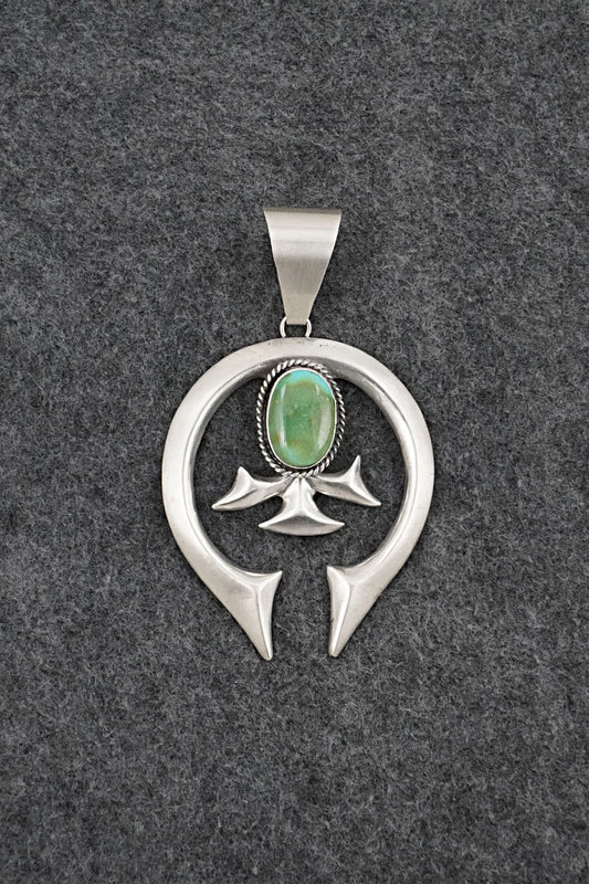 Turquoise & Sterling Silver Pendant - Eugene Gruber