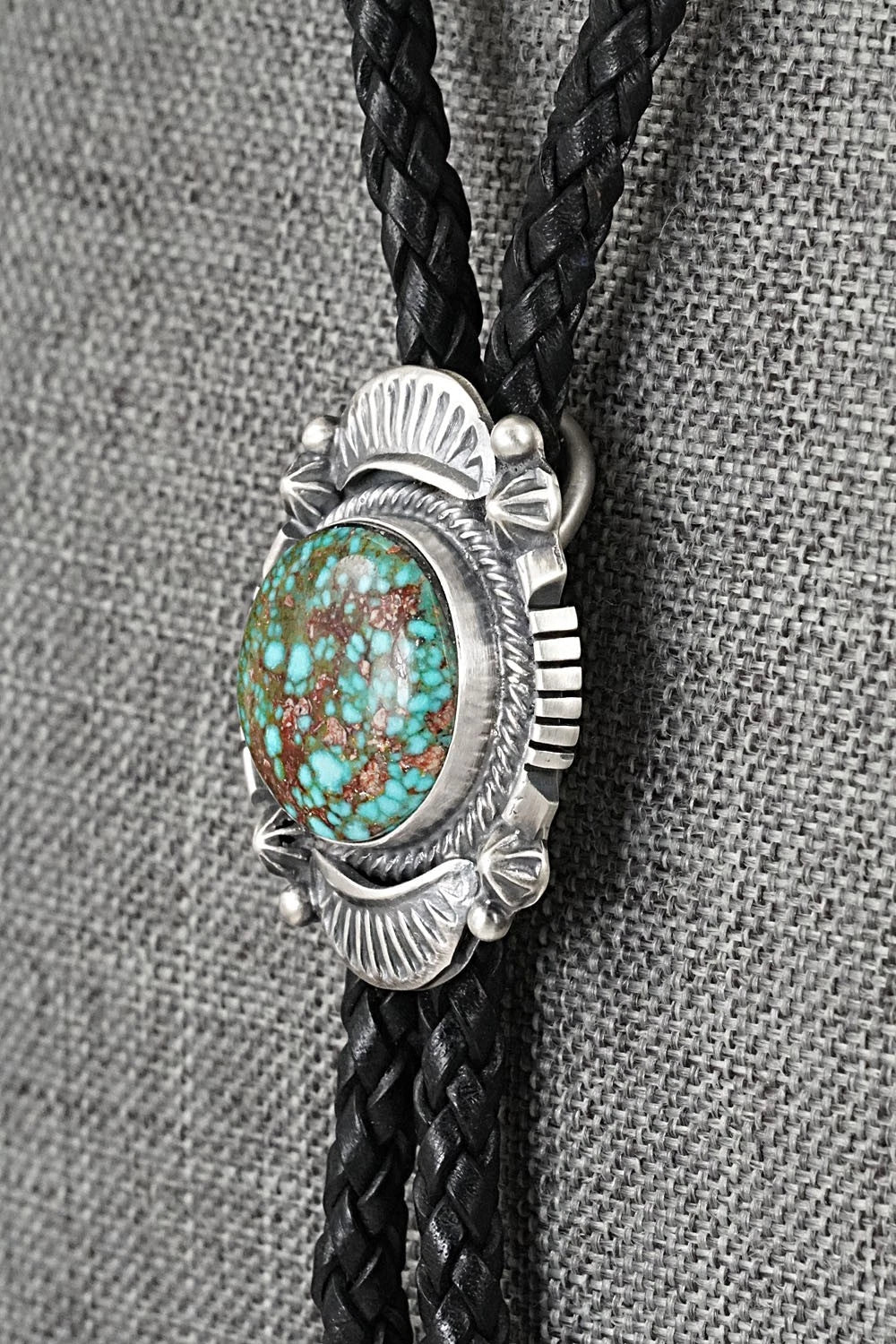 Turquoise & Sterling Silver Bolo Tie - Bob Becenti