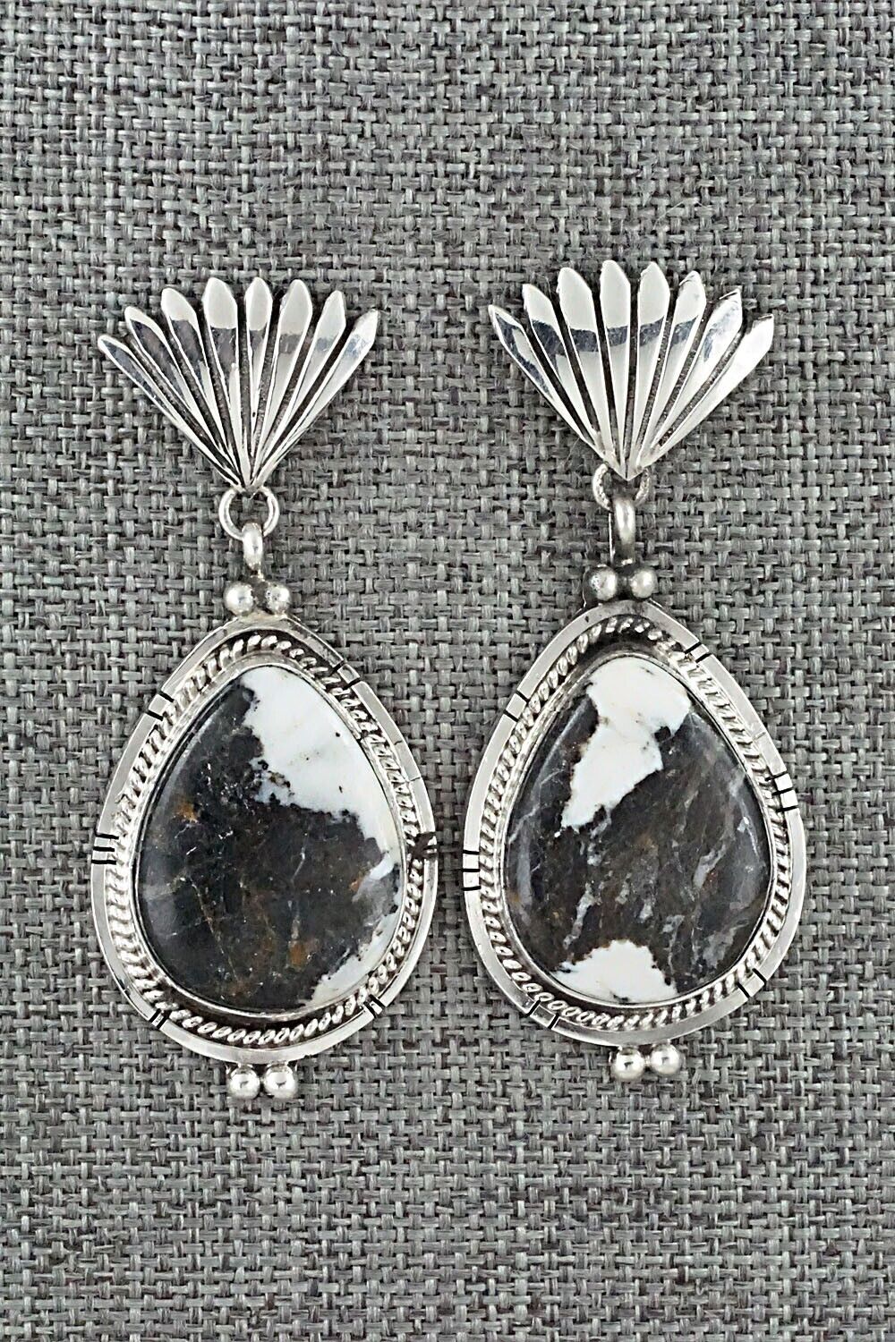 White Buffalo & Sterling Silver Earrings - Annie Spencer