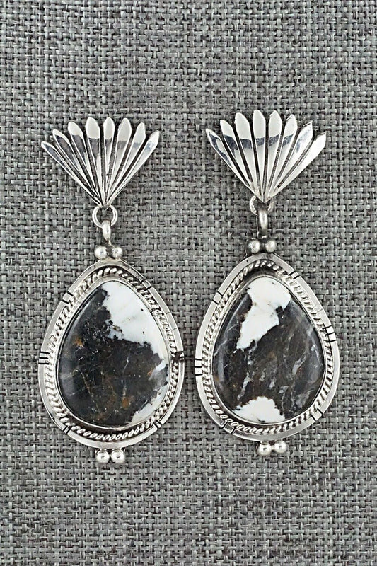 White Buffalo & Sterling Silver Earrings - Annie Spencer