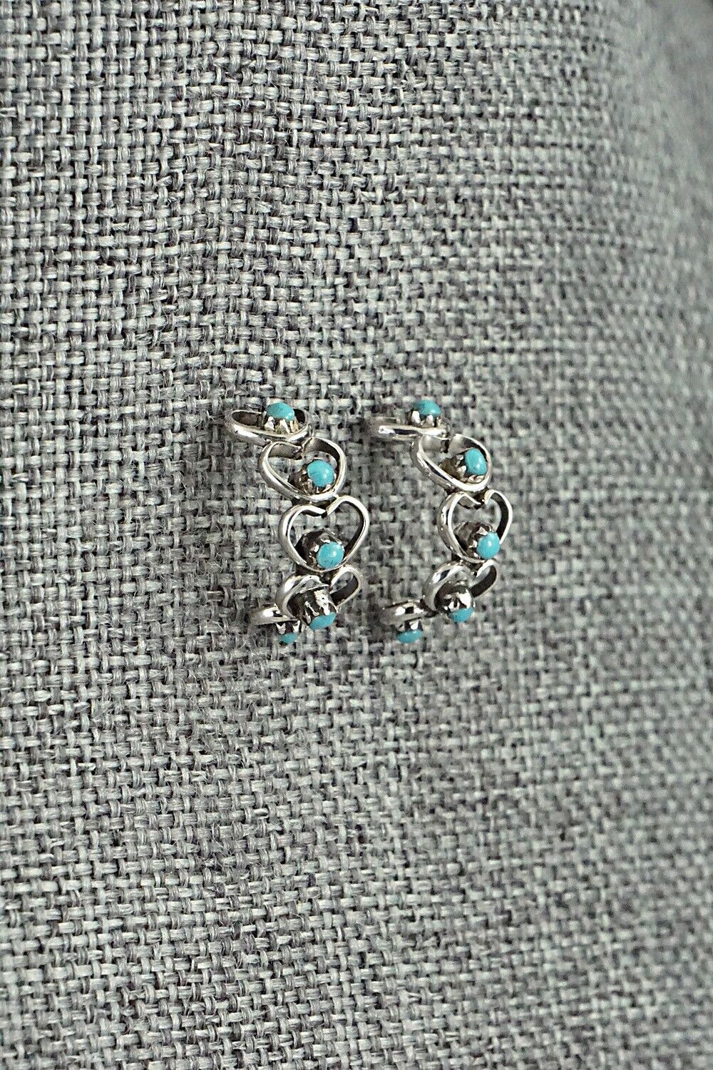 Turquoise & Sterling Silver Earrings - Dorothy Natachu