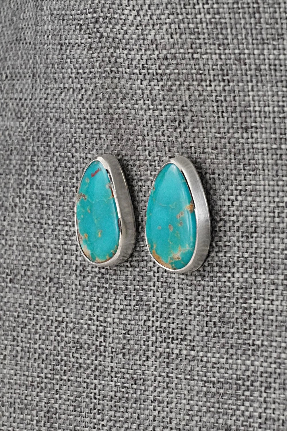 Turquoise & Sterling Silver Earrings - Rosemary Saunders