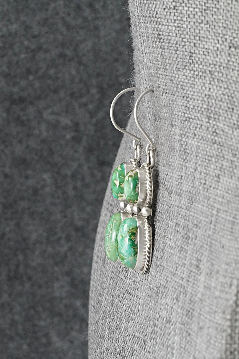 Turquoise & Sterling Silver Earrings - Eugene Gruber
