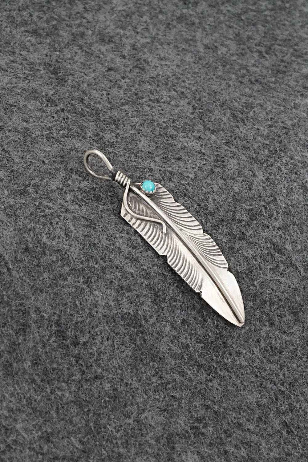 Turquoise & Sterling Silver Pendant - Chris Charley