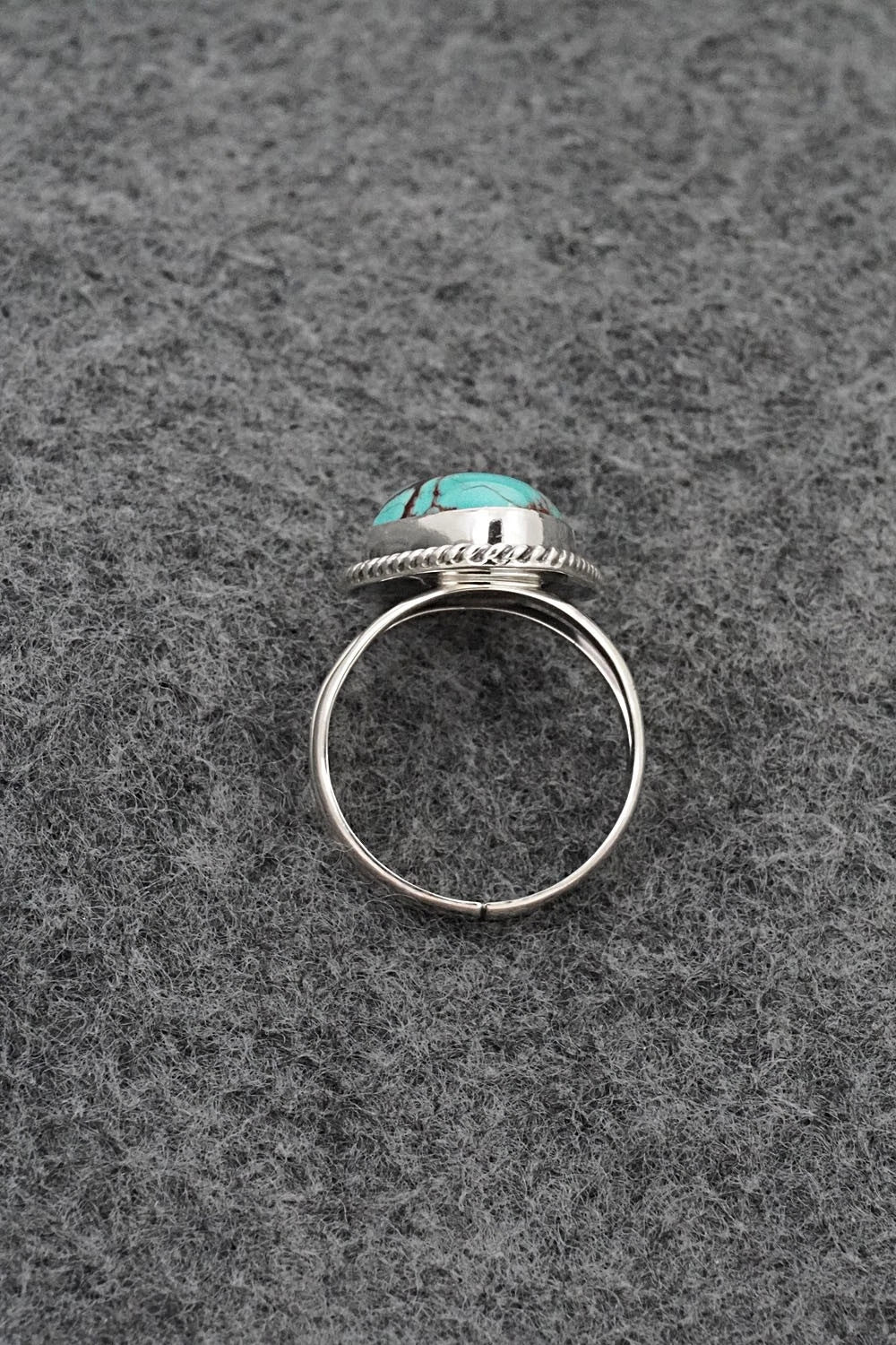 Turquoise & Sterling Silver Ring - Eugene Gruber - Size 6.5