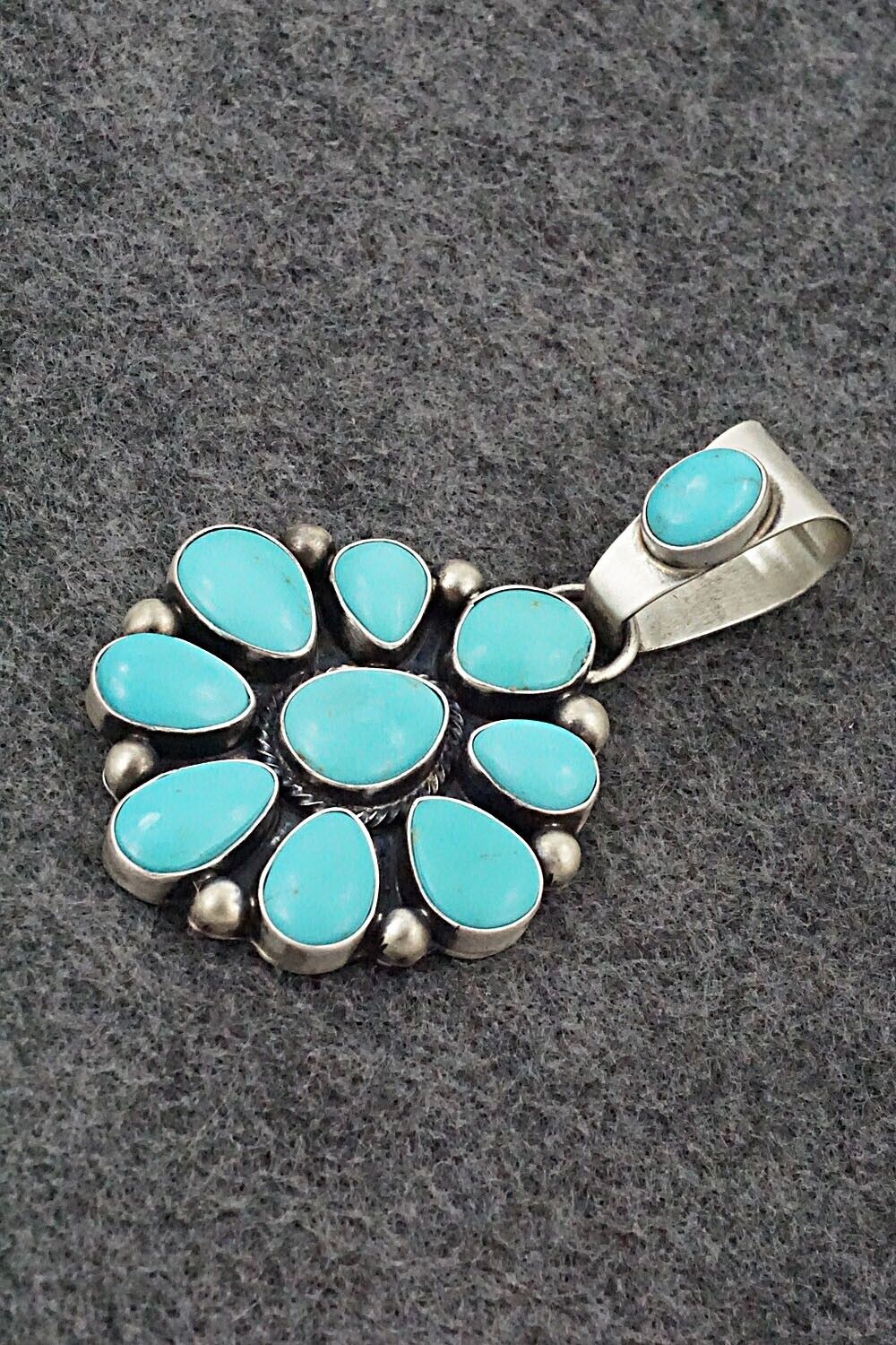 Turquoise & Sterling Silver Pendant - Kathleen Livingston