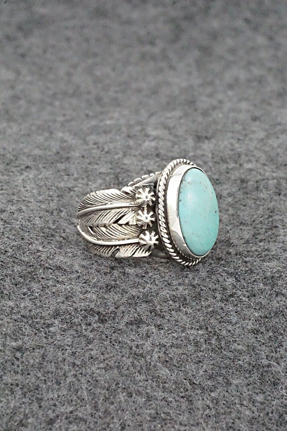 Turquoise & Sterling Silver Ring - Grace Kenneth - Size 7