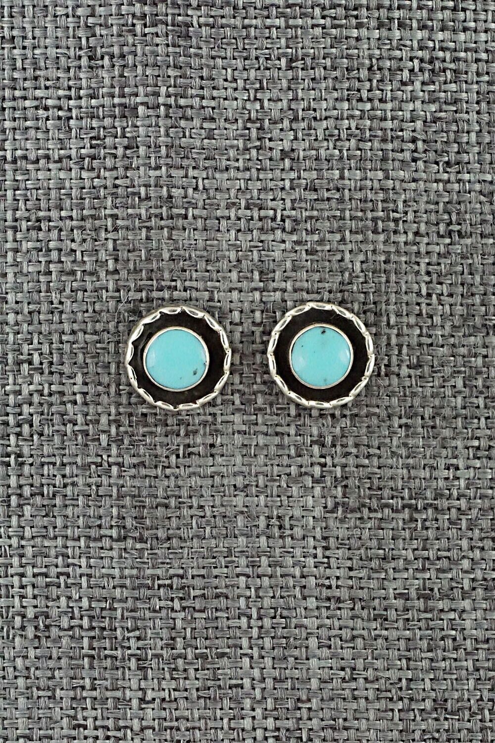 Turquoise & Sterling Silver Earrings - Carina Leekity