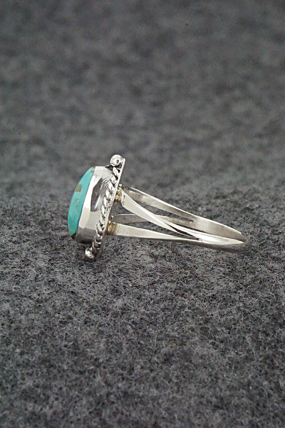 Turquoise & Sterling Silver Ring - Alice Rose Saunders - Size 7.75