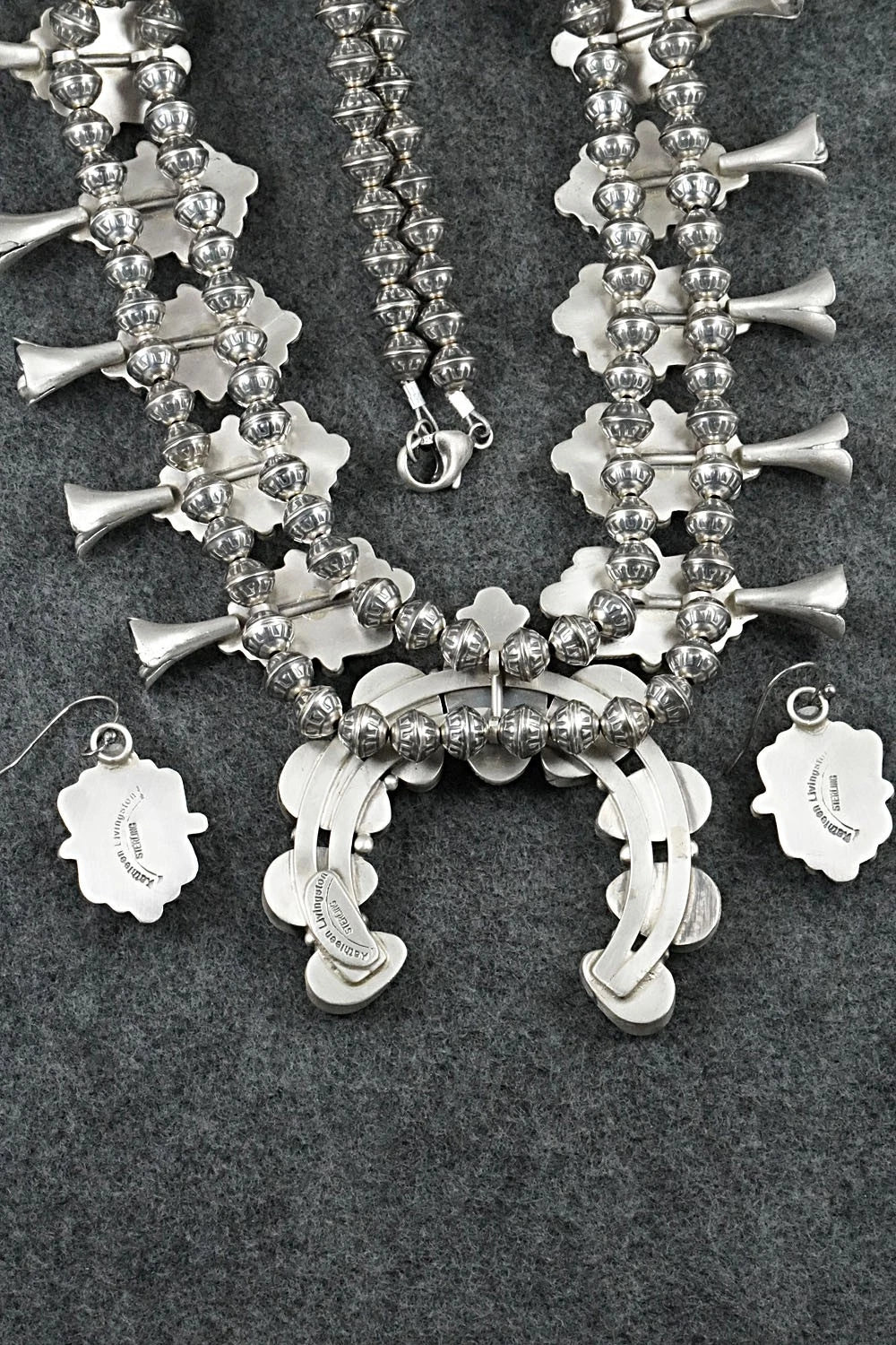 Turquoise & Sterling Silver Squash Blossom Set - Kathleen Livingston